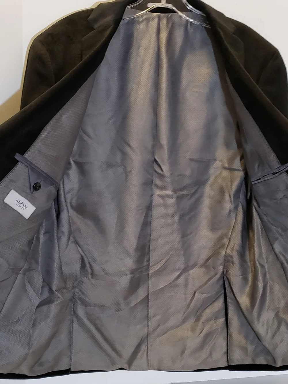 Alfani Men's Black Velvet 2-Button Sport Coat Men's 42S (short) NWT